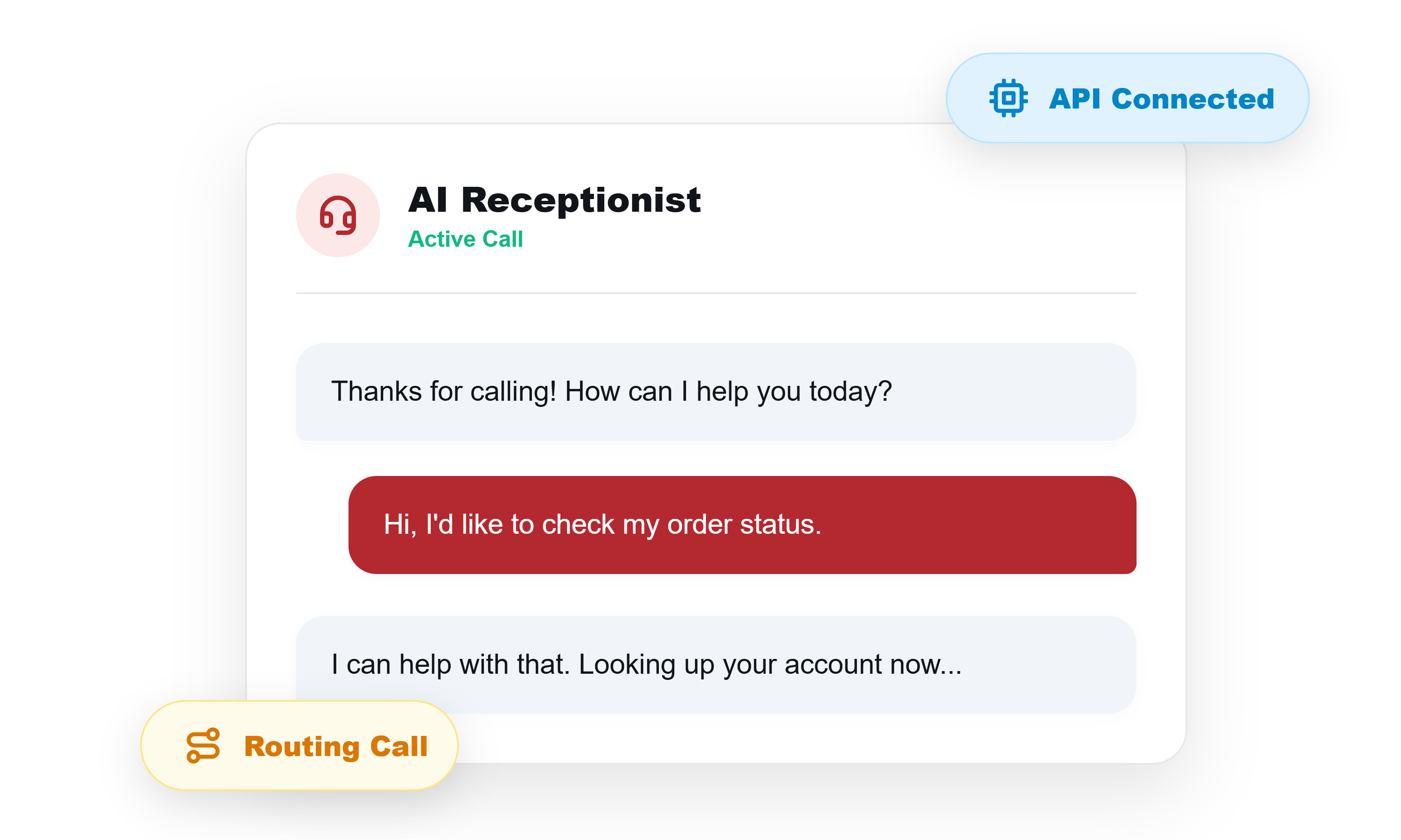 AI Receptionist Interface